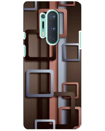 Чехол для OnePlus 8 Pro с картинкой «Коричневые объемные квадраты» Чехол для OnePlus 8 Pro с картинкой «Коричневые объемные квадраты»