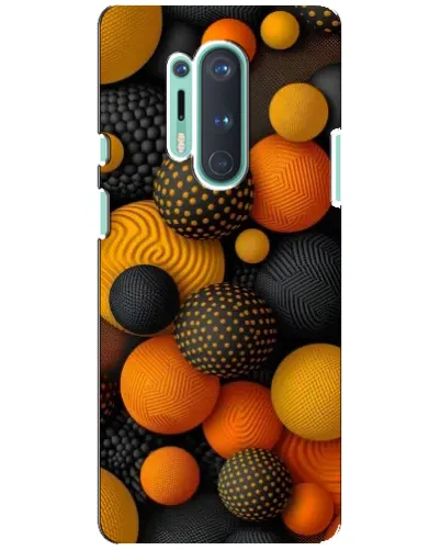 Чехол для OnePlus 8 Pro с картинкой «Объемные оранжевые сферы» Чехол для OnePlus 8 Pro с картинкой «Объемные оранжевые сферы»