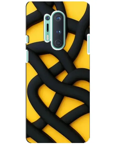 Чехол для OnePlus 8 Pro с картинкой «Черное желтое переплетение» Чехол для OnePlus 8 Pro с картинкой «Черное желтое переплетение»