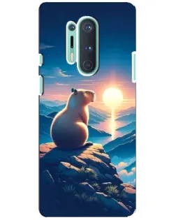 Чехол для OnePlus 8 Pro с картинкой «Закат солнца с капибарой» Чехол для OnePlus 8 Pro с картинкой «Закат солнца с капибарой»