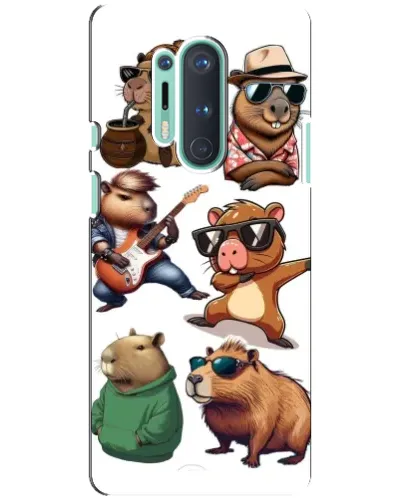 Чехол для OnePlus 8 Pro с картинкой «Крутые капибары музыканты» Чехол для OnePlus 8 Pro с картинкой «Крутые капибары музыканты»