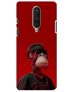 Чохол для OnePlus 8 з картинкою «Bored Ape в червоному»