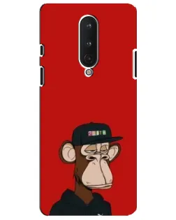 Чохол для OnePlus 8 з картинкою «Bored Ape — червоний фон»
