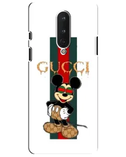 Чохол для OnePlus 8 з картинкою «Міккі Маус Gucci — смуги»