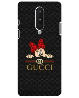 Чохол для OnePlus 8 з картинкою «Мінні Маус Gucci — чорний»