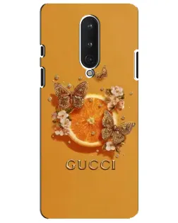 Чохол для OnePlus 8 з картинкою «Gucci — золоті метелики»