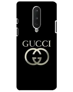 Чохол для OnePlus 8 з картинкою «Gucci — золото на чорному»