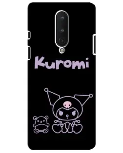 Чохол для OnePlus 8 з картинкою «Kuromi — чорний мінімалізм»