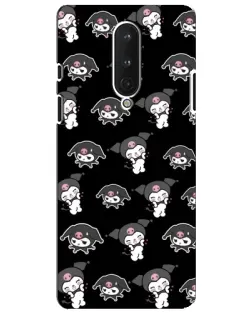 Чохол для OnePlus 8 з картинкою «Чорний паттерн Kuromi»