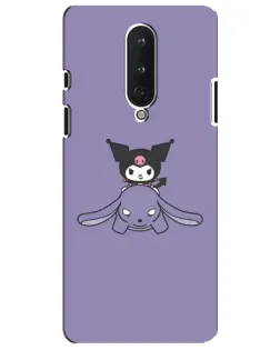 Чохол для OnePlus 8 з картинкою «Kuromi на ліловому фоні»
