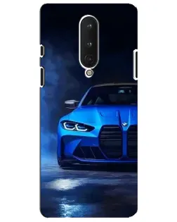 Чехол для OnePlus 8 с картинкой «Голубая BMW M4»