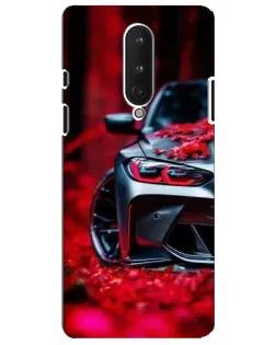 Чехол для OnePlus 8 с картинкой «Спортивная BMW и цветы»
