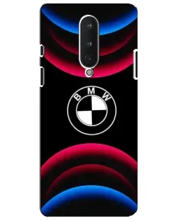 Чехол для OnePlus 8 с картинкой «Логотип BMW и неоновые дуги»