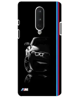 Чехол для OnePlus 8 с картинкой «Силуэт BMW в темноте»