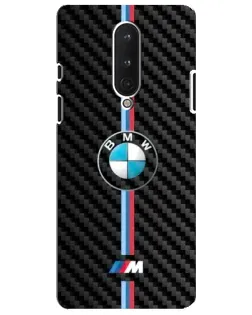 Чехол для OnePlus 8 с картинкой «Эмблема BMW и карбон»