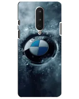 Чехол для OnePlus 8 с картинкой «Логотип BMW — лед»