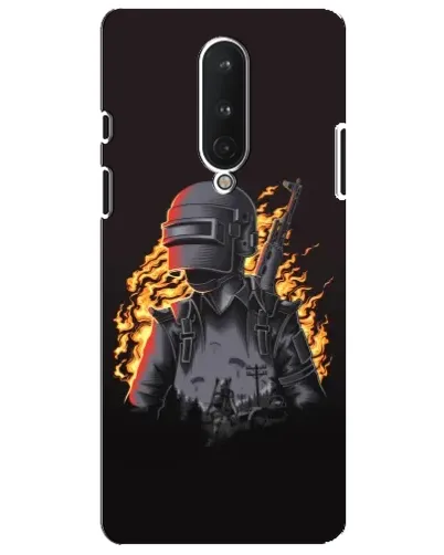 Чохол для OnePlus 8 з картинкою «PUBG — вогняний силует»