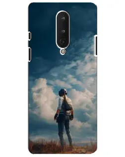 Чохол для OnePlus 8 з картинкою «Герой PUBG на скелі»