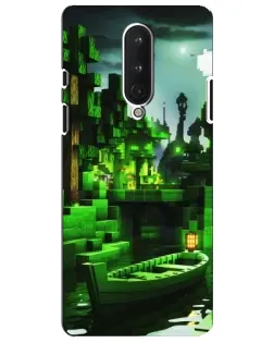 Чохол для OnePlus 8 з картинкою «Minecraft лісовий пейзаж»