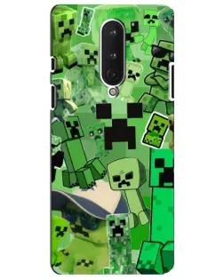 Чохол для OnePlus 8 з картинкою «Кріпери Minecraft»