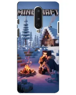 Чохол для OnePlus 8 з картинкою «Зимовий Minecraft»