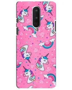 Чехол для OnePlus 8 с картинкой «Unicorn паттерн розовый» Чехол для OnePlus 8 с картинкой «Unicorn паттерн розовый»