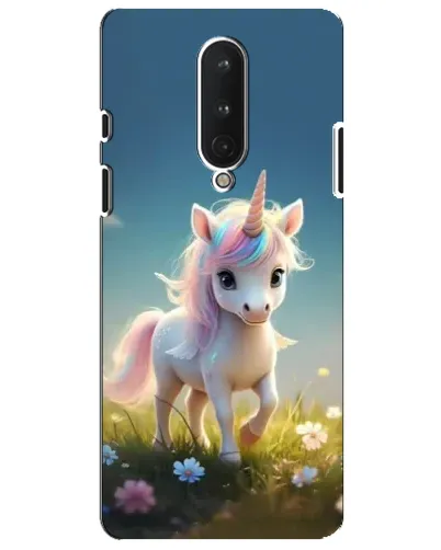 Чехол для OnePlus 8 с картинкой «Единорог на поляне»