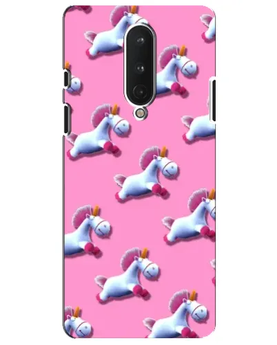 Чехол для OnePlus 8 с картинкой «Единороги на розовом»