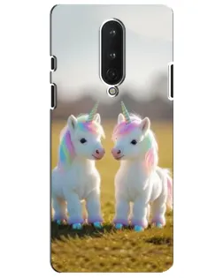 Чехол для OnePlus 8 с картинкой «Пара единорогов»