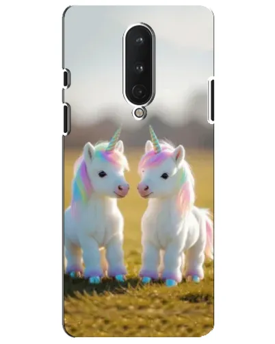 Чехол для OnePlus 8 с картинкой «Пара единорогов»