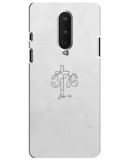 Чохол для OnePlus 8 з картинкою «Івана 3:16 Хрест»