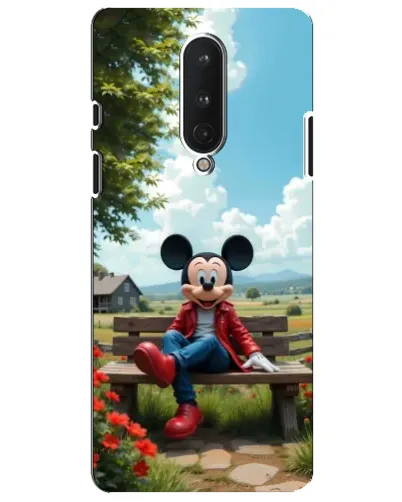 Чехол для OnePlus 8 с картинкой «Микки на скамейке»