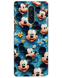 Чехол для OnePlus 8 с картинкой «Паттерн Микки и Минни»