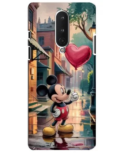 Чехол для OnePlus 8 с картинкой «Микки и шарик-сердце»