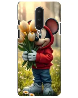 Чехол для OnePlus 8 с картинкой «Микки с тюльпанами» Чехол для OnePlus 8 с картинкой «Микки с тюльпанами»