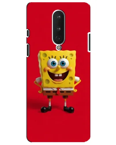 Чохол для OnePlus 8 з картинкою «Спанч Боб на червоному»