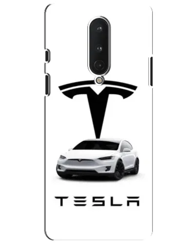 Чохол для OnePlus 8 з картинкою «Tesla White Style»