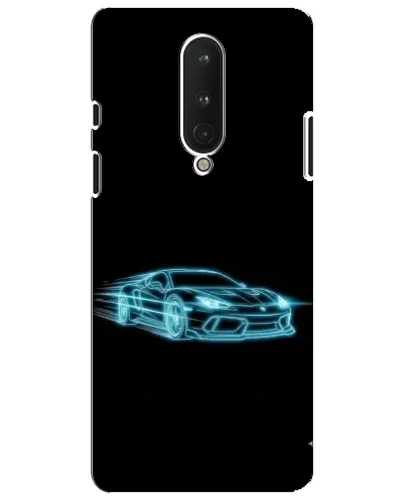 Чохол для OnePlus 8 з картинкою «Неоновий контур Lamborghini»