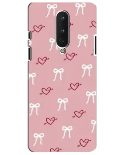 Чохол для OnePlus 8 з картинкою «Серця та банти» Чохол для OnePlus 8 з картинкою «Серця та банти»