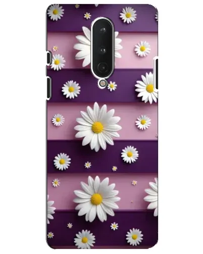 Чохол для OnePlus 8 з картинкою «Ромашки на фіолетовому»