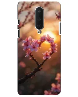 Чохол для OnePlus 8 з картинкою «Рожевий цвіт сердечко на тлі заходу» Чохол для OnePlus 8 з картинкою «Рожевий цвіт сердечко на тлі заходу»