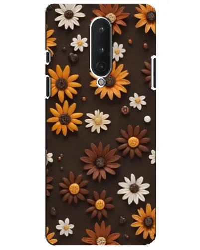 Чохол для OnePlus 8 з картинкою «Візерунок з маленьких соняшників»