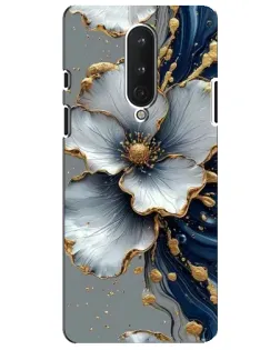 Чохол для OnePlus 8 з картинкою «Біла квітка та золотий флюїд» Чохол для OnePlus 8 з картинкою «Біла квітка та золотий флюїд»