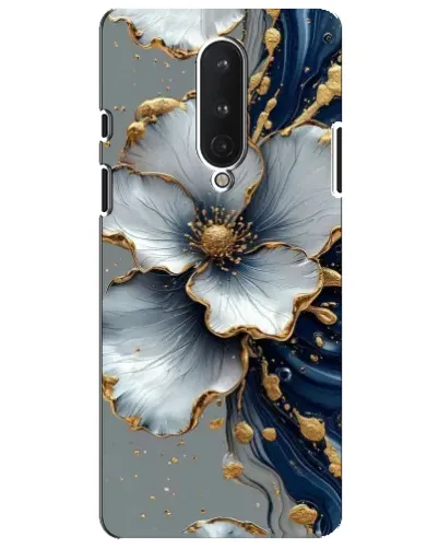 Чохол для OnePlus 8 з картинкою «Біла квітка та золотий флюїд» Чохол для OnePlus 8 з картинкою «Біла квітка та золотий флюїд»