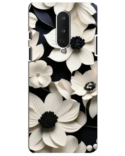 Чохол для OnePlus 8 з картинкою «Об'ємні білі квіти»