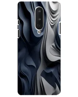 Чохол для OnePlus 8 з картинкою «Об'ємні сині складки»