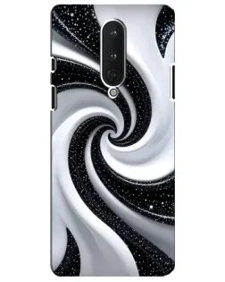Чохол для OnePlus 8 з картинкою «Чорно-біла спіраль»