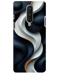 Чохол для OnePlus 8 з картинкою «Об'ємні чорно-білі стрічки»