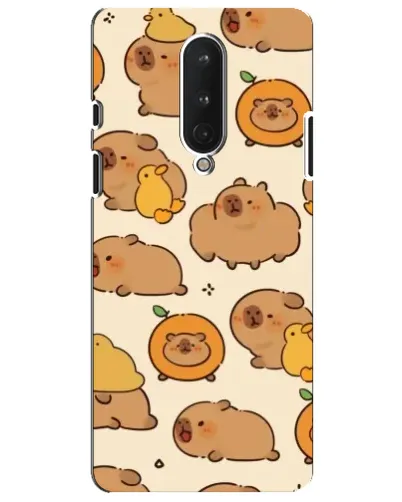 Чехол для OnePlus 8 с картинкой «Капибары с апельсинами»