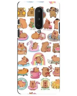 Чехол для OnePlus 8 с картинкой «Капибары набор» Чехол для OnePlus 8 с картинкой «Капибары набор»